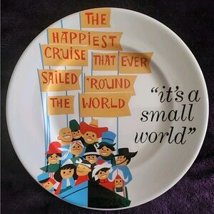 NWT Authentic Disney Parks - “It’s a Small World” 7” Plate